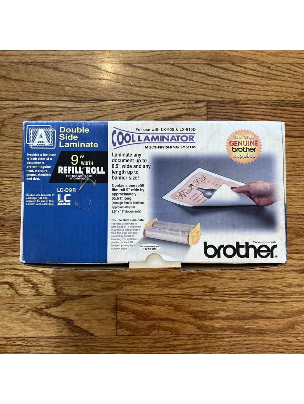 Brother 9" Wide Refill Roll Double Side Laminate LC-D9R - NEW